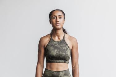 Nobull Halter Tie-Dye Women's Sports Bras Deep Grey | Australia (XA6915)